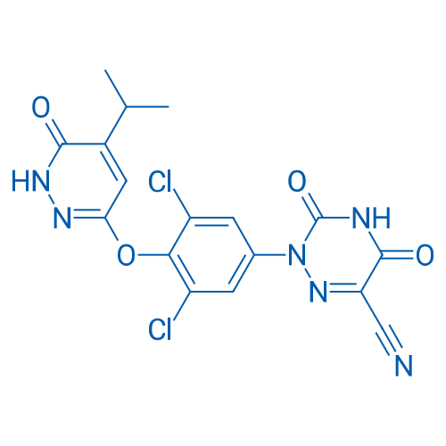 2-(3,5-Dichloro-4-((5-isopropyl-6-oxo-1,6-dihydropyridazin-3-yl)oxy)phenyl)-3,5-dioxo-2,3,4,5-tetrahydro-1,2,4-triazine-6-carbonitrile