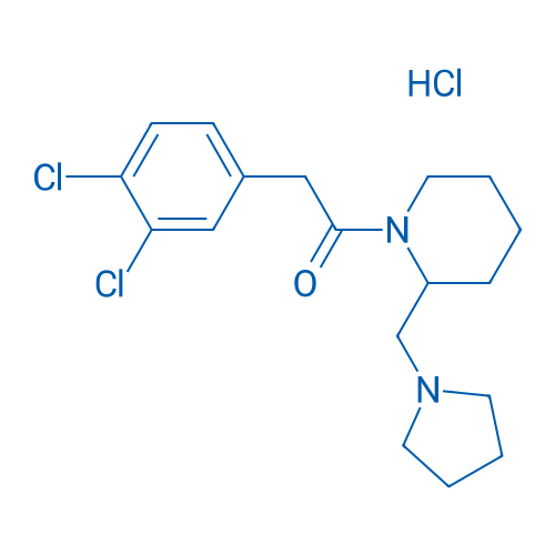 2-(3,4-Dichlorophenyl)-1-(2-(pyrrolidin-1-ylmethyl)piperidin-1-yl)ethanone hydrochloride