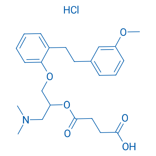 4-((1-(Dimethylamino)-3-(2-(3-methoxyphenethyl)phenoxy)propan-2-yl)oxy)-4-oxobutanoic acid hydrochloride