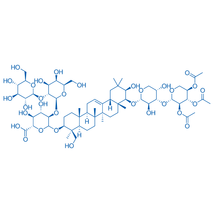 (2S,3S,4S,5R)-6-(((3S,4S,4aR,6aR,6bS,8aR,9S,10R,12aS,14aR,14bR)-9-(((2S,3R,4S,5S)-3,5-Dihydroxy-4-(((2S,3R,4S,5R)-3,4,5-triacetoxytetrahydro-2H-pyran-2-yl)oxy)tetrahydro-2H-pyran-2-yl)oxy)-10-hydroxy-4-(hydroxymethyl)-4,6a,6b,8a,11,11,14b-heptamethyl-1,2,3,4,4a,5,6,6a,6b,7,8,8a,9,10,11,12,12a,14,14a,14b-icosahydropicen-3-yl)oxy)-5-(((2S,3R,4S,5R,6R)-4,5-dihydroxy-6-(hydroxymethyl)-3-(((2S,3R,4S,5S,6R)-3,4,5-trihydroxy-6-(hydroxymethyl)tetrahydro-2H-pyran-2-yl)oxy)tetrahydro-2H-pyran-2-yl)oxy)-3,4-dihydroxytetrahydro-2H-pyran-2-carboxylic acid