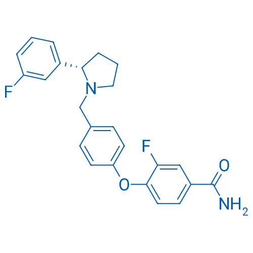 (S)-3-Fluoro-4-(4-((2-(3-fluorophenyl)pyrrolidin-1-yl)methyl)phenoxy)benzamide
