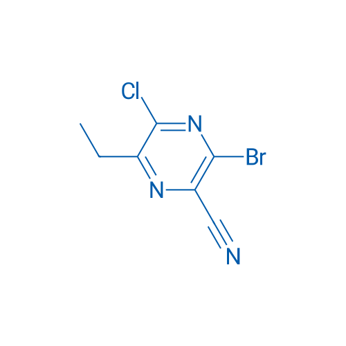 3-Bromo-5-chloro-6-ethylpyrazine-2-carbonitrile