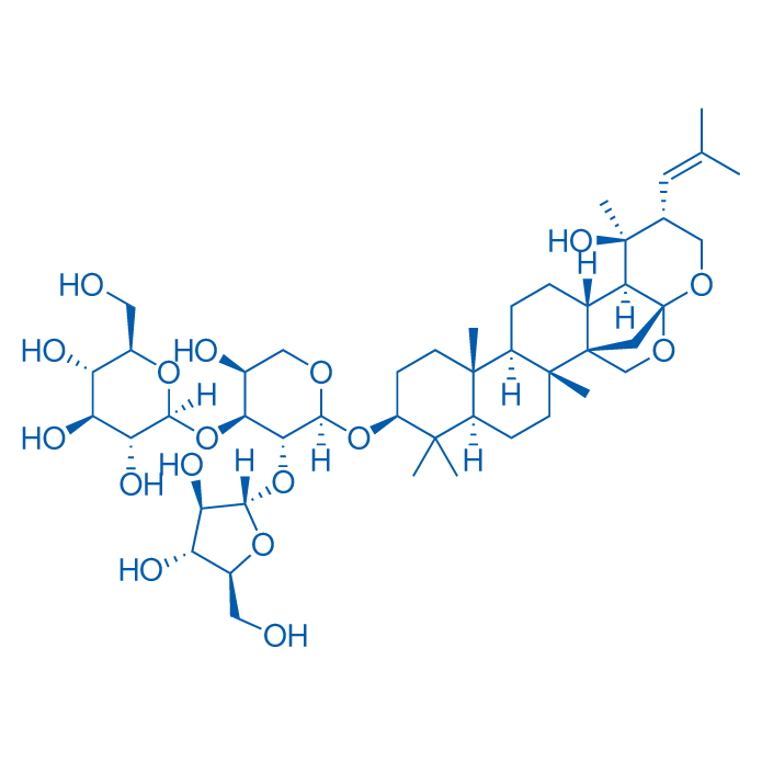 (2S,3R,4S,5S,6R)-2-(((2S,3R,4S,5S)-3-(((2S,3R,4R,5S)-3,4-Dihydroxy-5-(hydroxymethyl)tetrahydrofuran-2-yl)oxy)-5-hydroxy-2-(((1S,2R,4aR,6aS,6bR,8aR,10S,12aR,12bR,14aR,14bS)-1-hydroxy-1,6b,9,9,12a-pentamethyl-2-(2-methylprop-1-en-1-yl)hexadecahydro-1H,6H-4a,6a-methanonaphtho[1,2-h]pyrano[2,3-c]isochromen-10-yl)oxy)tetrahydro-2H-pyran-4-yl)oxy)-6-(hydroxymethyl)tetrahydro-2H-pyran-3,4,5-triol